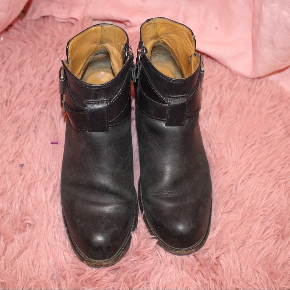 John Fluevog Alana Black Boots 9 - Picture 6 of 7